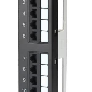 12-Port Category 6 Mini Panel W/89D Bracket