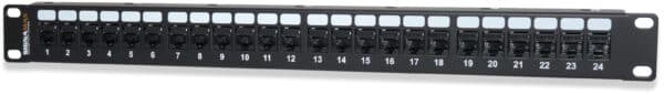 24-Port Category 6A Feed-Thru Unscreened HD Panel, 1 RMU