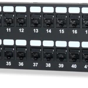 48-Port Category 6 MT-Series Unscreened Patch Panel, 2 RMU