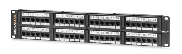 48-Port Category 5e MDX-Series Unscreened Patch Panel, 2 RMU