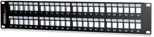 48-Port Field-Configurable Patch Panel, 2 RMU