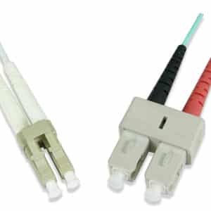 LC to SC Duplex MM 50/125 OM3 Patch Cord, 1 Meter