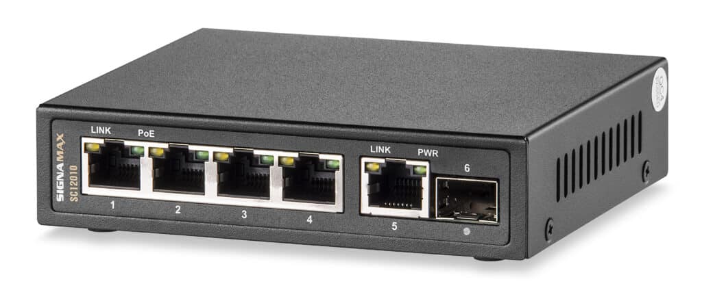 C-120 Series 4 Port Gigabit PoE++ Switch with SFP Port - Falcon Supply